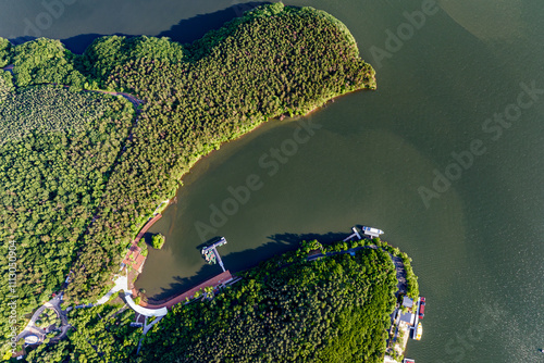 Moon Bay, Jingyuetan National Forest Park, Changchun, China in summer