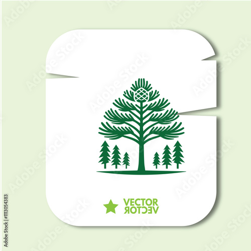 fir tree logo icon for celebration photo