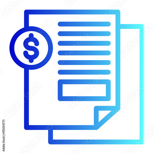 Bank Statement Vector Icon