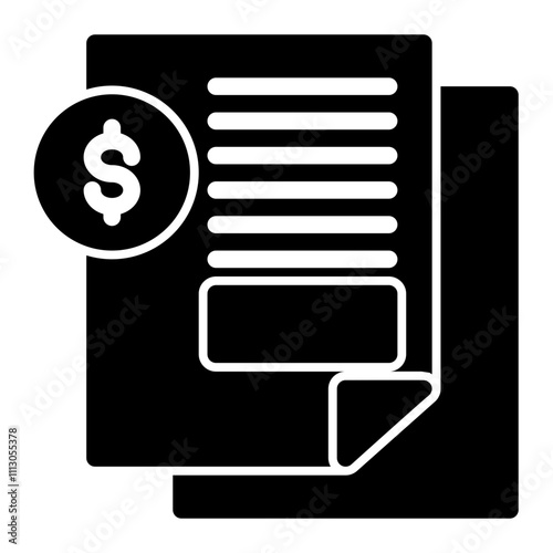 Bank Statement Vector Icon