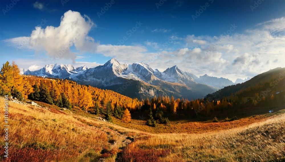 Panorama mountain autumn landscape Panorama mountain autumn landscape