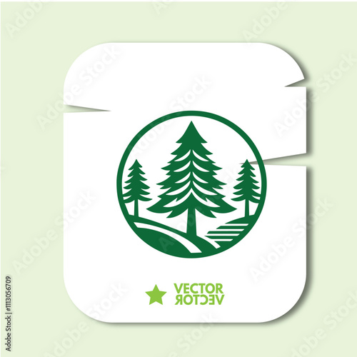 fir tree logo icon for celebration photo