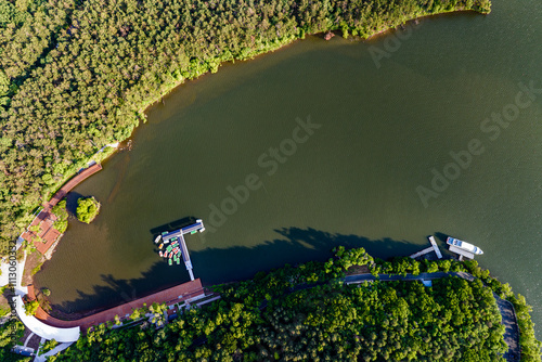 Moon Bay, Jingyuetan National Forest Park, Changchun, China in summer photo