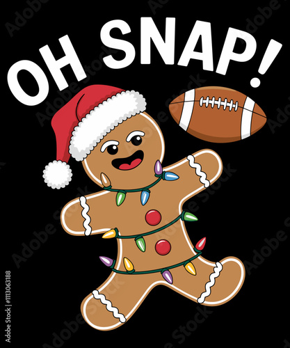 Oh Snap funny Christmas illustration