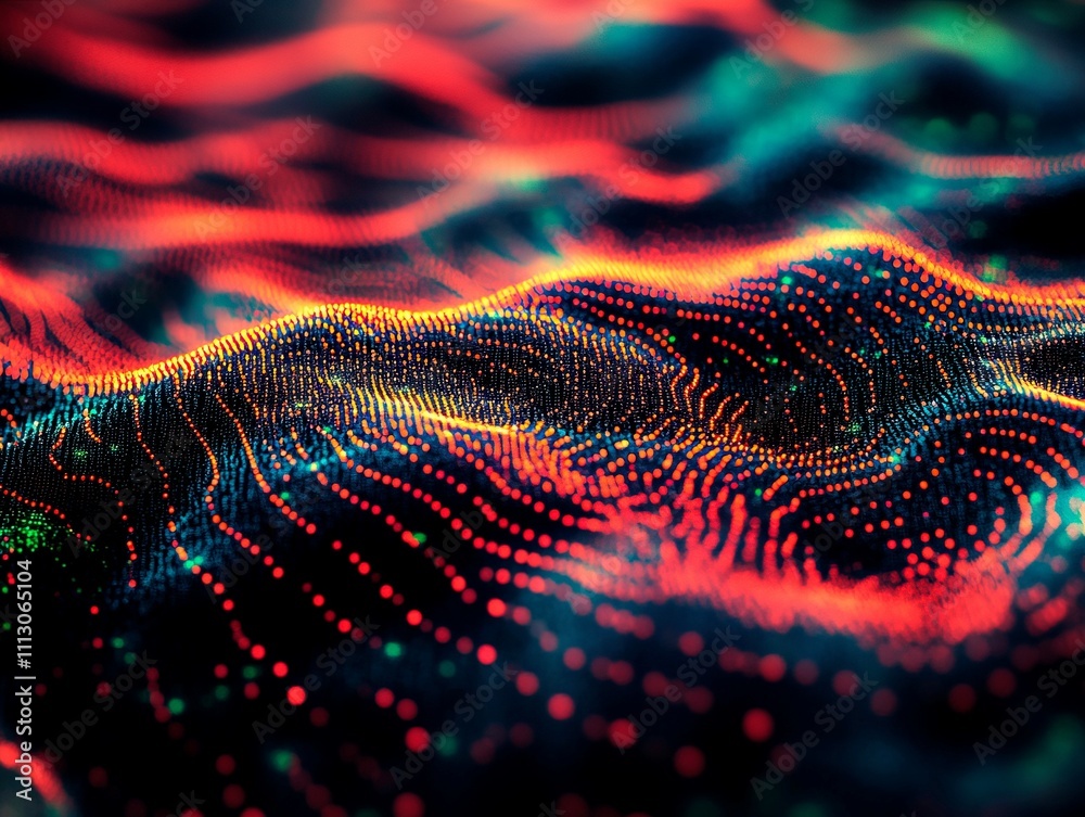 Abstract digital artwork featuring fluid wave patterns, vibrant colors, and a contrasting grayscale section The style suggests scientific visualizations, depicting dynamic elements in motion, possib Abstract digital artwork featuring fluid wave patterns, vibrant colors, and a contrasting grayscale section The style suggests scientific visualizations, depicting dynamic elements in motion, possib