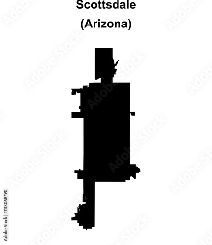 Scottsdale (Arizona) blank outline map
