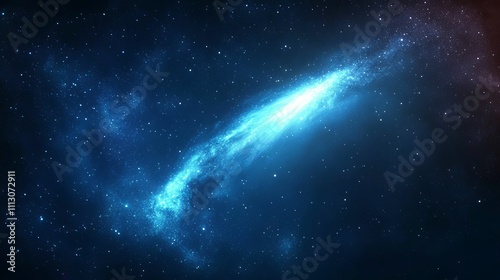 Celestial Blue Nebula Swirling Through Space