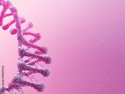 Abstract DNA Spin Microscopic View of Human Genome Structure on Light Background
