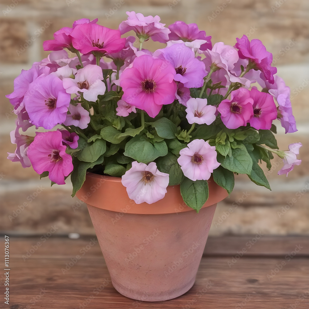 custom made wallpaper toronto digitalvarias flores multicolores con una maceta de arcilla