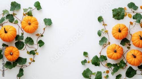 Wallpaper Mural Fall theme greeting card template design with pumpkin. Torontodigital.ca