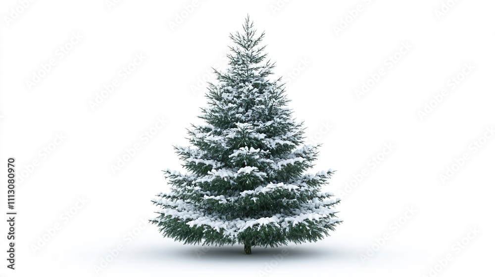 An Evergreen Tree Covered in Snow Standing Tall in a Beautiful Winter Wonderland Scene An Evergreen Tree Covered in Snow Standing Tall in a Beautiful Winter Wonderland Scene