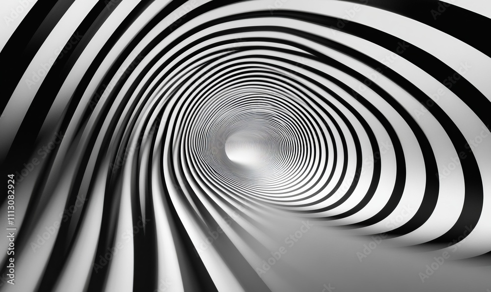 Monochrome lines move swiftly in a tunnel, forming a seamless loop. Monochrome lines move swiftly in a tunnel, forming a seamless loop.