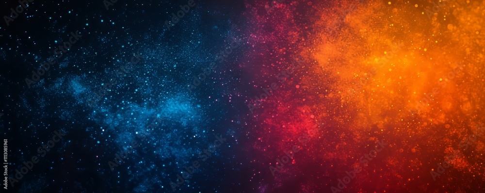Fototapeta premium Noise texture grainy background, orange blue red black abstract glowing color gradient shape, dark retro banner poster header backdrop design