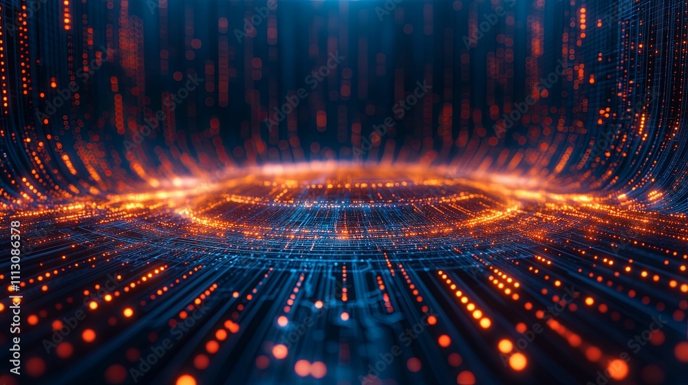 Abstract Digital Network Data Flow Visualization Abstract Digital Network Data Flow Visualization