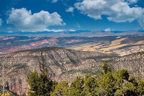 Foto Fall View from Dinosaur National Monument Utah.