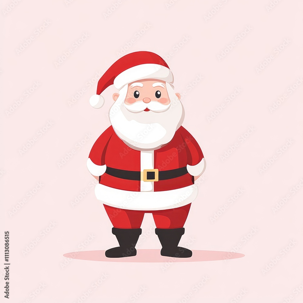 A cheerful cartoon Santa Claus in a red suit and hat, ready for the festive season. A cheerful cartoon Santa Claus in a red suit and hat, ready for the festive season.