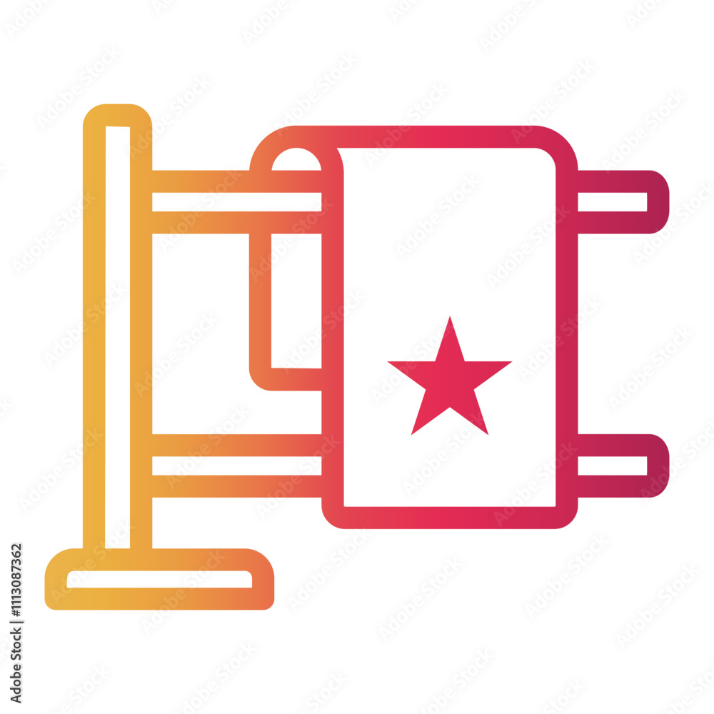 towel Line Gradient Icon towel Line Gradient Icon