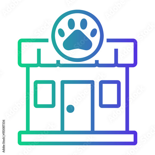 pet Line Gradient Icon