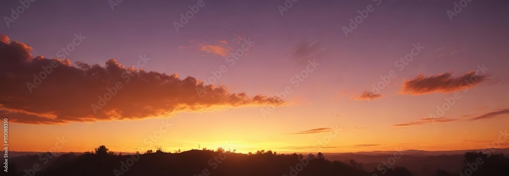 Breathtaking orange and yellow hues in the twilight sky, nature, vivid, yellow Breathtaking orange and yellow hues in the twilight sky, nature, vivid, yellow