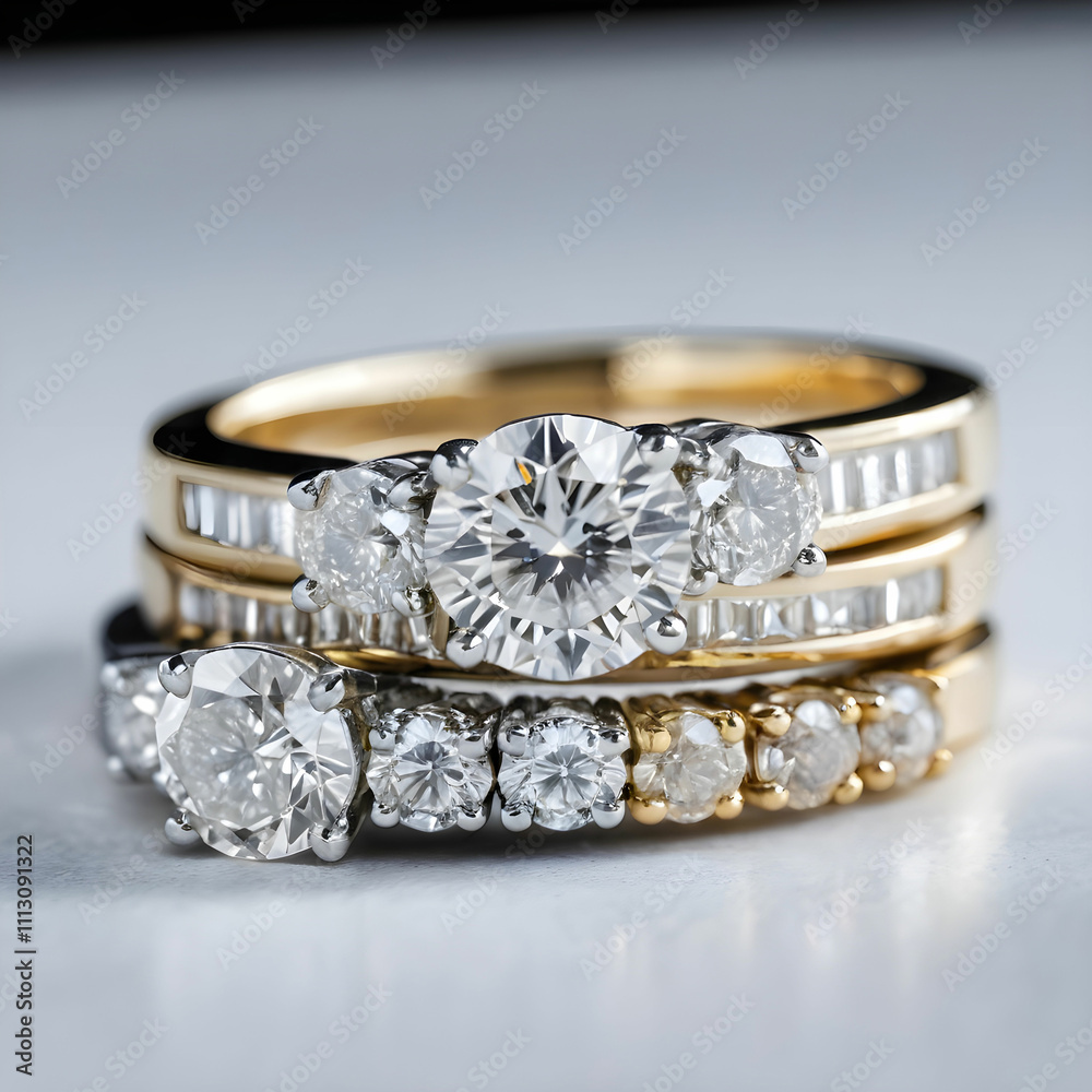 Selective focus closeup of a diamond rings Selective focus closeup of a diamond rings