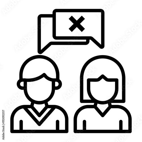 quarrel Line Icon