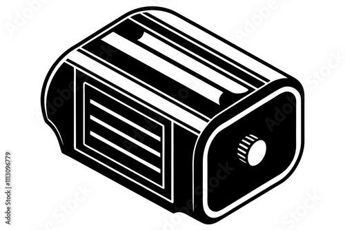 Beautiful pencil sharpener on white back ground vector art illustration