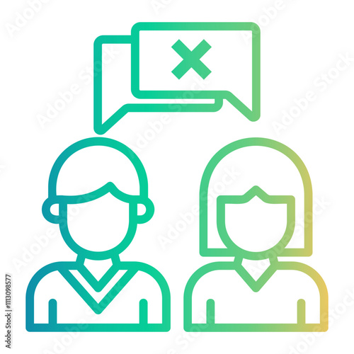 quarrel Line Gradient Icon