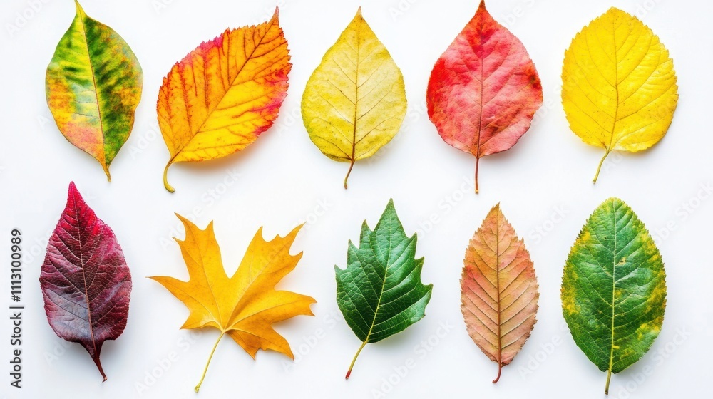 Obraz premium Colorful Fall foliage background. Seasonal theme for greeting card background.