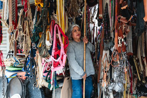 Senior Woman in Her Small Business of Traditional Products photo