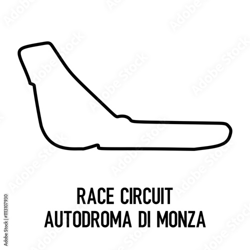Autodroma Di Monza circuit for motorsport and autosport. grand prix race track. vector illustration