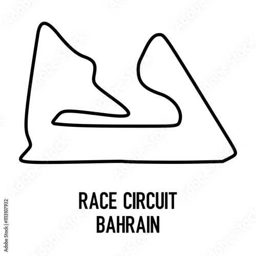 Bahrain circuit for motorsport and autosport. grand prix race track. vector illustration