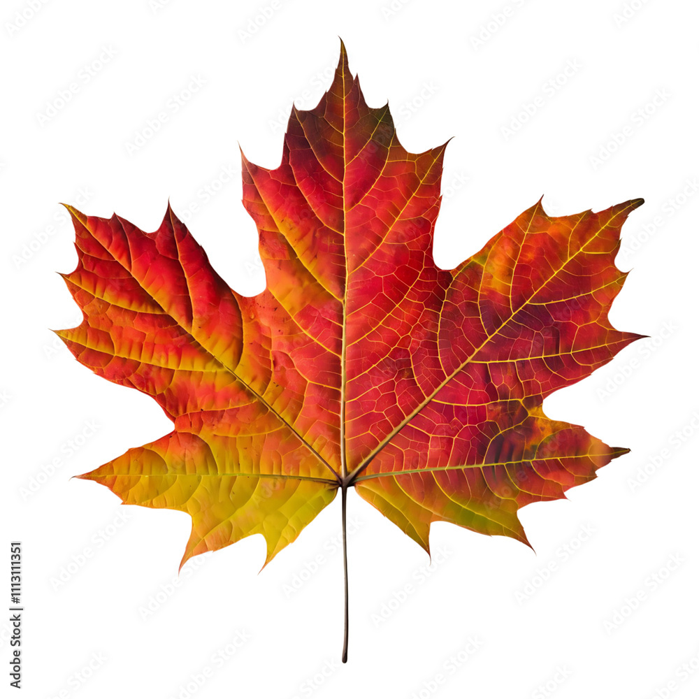 Red maple leaf with intricate veins. Red maple leaf with intricate veins.