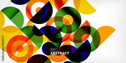 Colorful circle abstract background. Template for wallpaper, banner, presentation, background