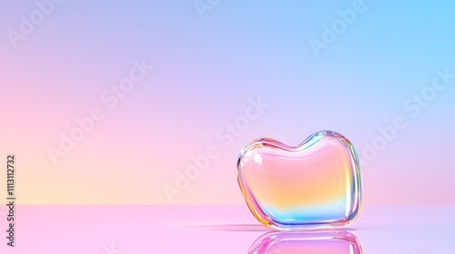 Shiny Heart-Shaped Gradient Frame for Romantic Designs