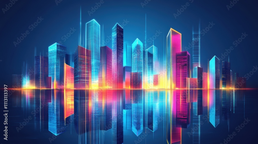 Vibrant Urban Cityscape with Panoramic Views Vibrant Urban Cityscape with Panoramic Views