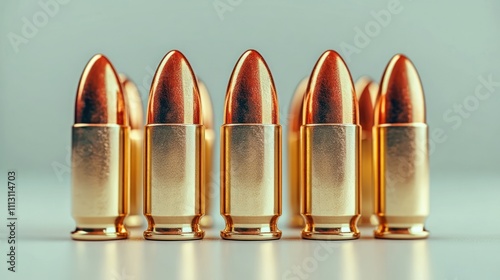 bullet ammunition weapon white background  photo