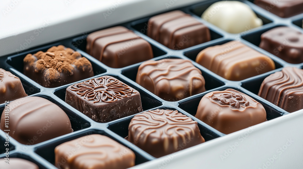 Decorated Chocolate Candies in an Elegant Gift Box Decorated Chocolate Candies in an Elegant Gift Box