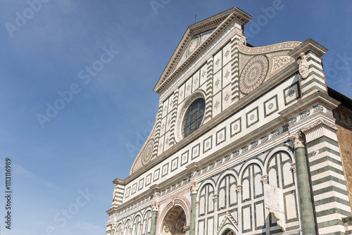 Basilica of Santa Maria de la Novella in Florence, Italy. photo