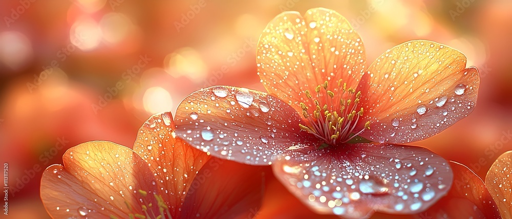 A close-up of vibrant orange flowers adorned with dew drops, showcasing their delicate petals and intricate details, exuding a refreshing and serene atmosphere. A close-up of vibrant orange flowers adorned with dew drops, showcasing their delicate petals and intricate details, exuding a refreshing and serene atmosphere.
