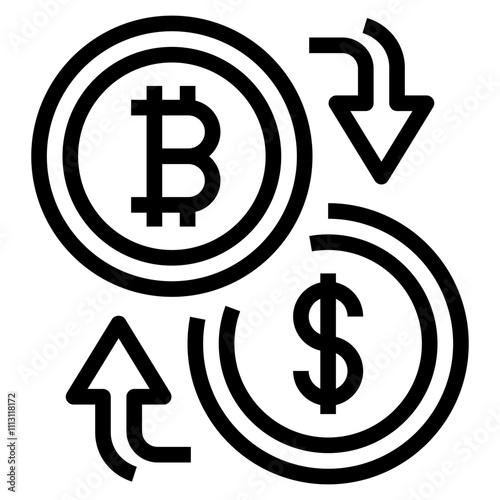 Money Exchange Line Icon