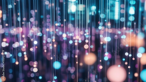 Abstract light patterns in vibrant colors.