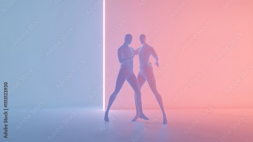 Abstract representation of connection and emotion.