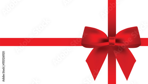 red bow isolated on white background