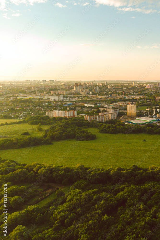 Fototapeta premium view from the top of the hill