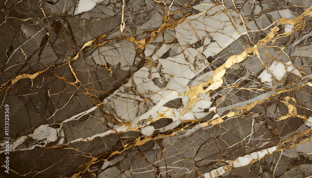Obraz premium Aged marble texture with faded golden veins, vintage look, slightly rough texture, ultra-realistic, 4K+