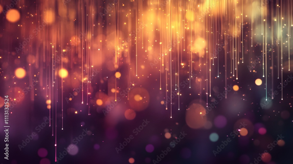 Golden Lights Falling Down Abstract Background Golden Lights Falling Down Abstract Background