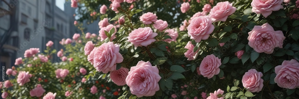 Lush rose bush in full bloom with intricate details and textures , flower arrangement, blooming roses Lush rose bush in full bloom with intricate details and textures , flower arrangement, blooming roses