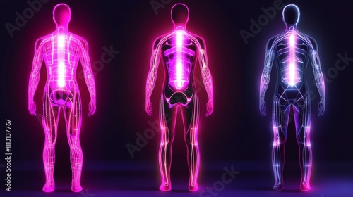 Stylized human body anatomy illustration. photo