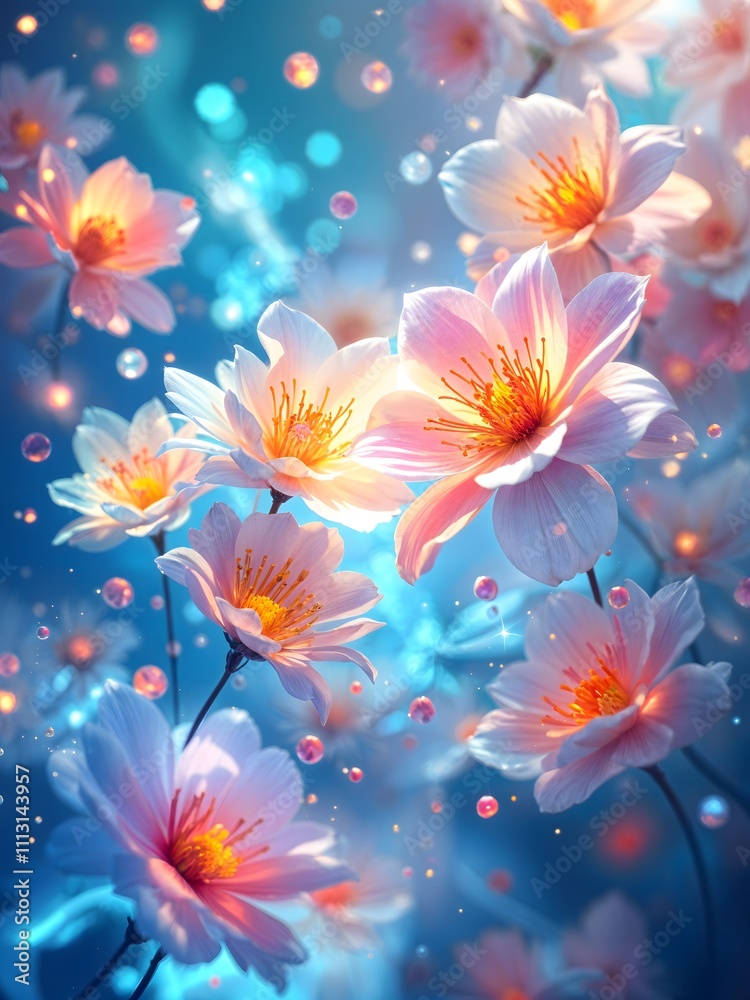 Fototapeta premium Dreamy Flower Background: A Journey to Serenity