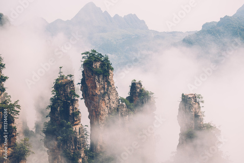 Zhangjiajie National Forest Park, located in the Hunan province of south-central China.